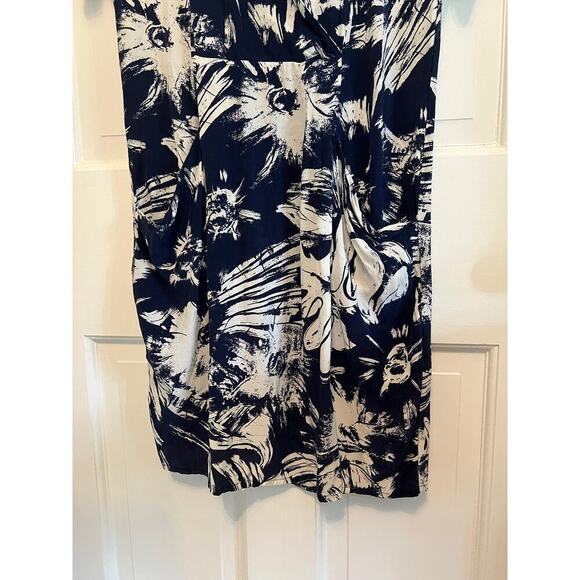 Whistles Tropical Printed Women's 2 T Shirt Dress Oversized Blue White Vacation - Picture 7 of 14